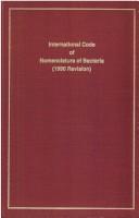 Cover for International code of nomenclature of bacteria, and Statutes of the International Committee on Systematic Bacteriology, and Statutes of the Bacteriology and Applied Microbiology Section of the International Union of Microbiological Societies