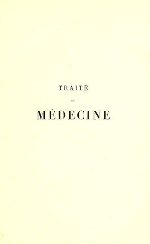 Cover for TraitÃ© de mÃ©decine ...