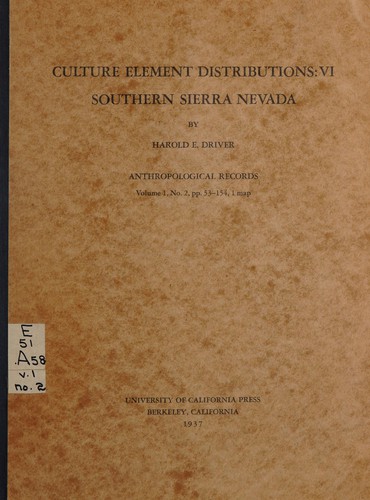 Cover for Southern Sierra Nevada