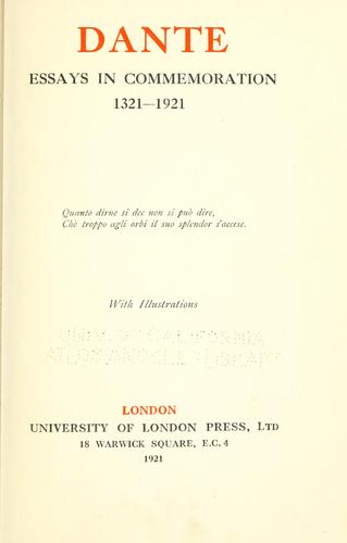 Cover for Dante