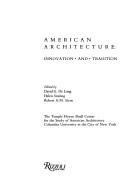 Cover for American architecture