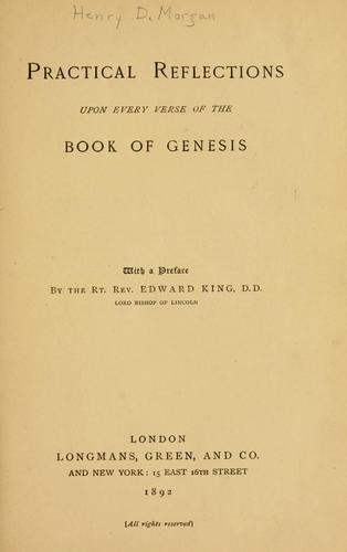 Cover for Practical reflections upon every verse of the book of Genesis