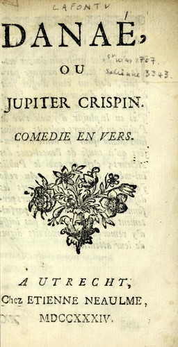Cover for Danaé, ou, Jupiter Crispin