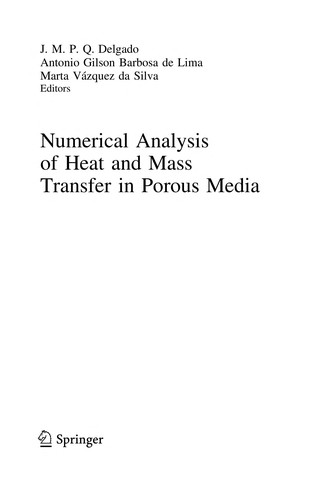 Cover for Numerical Analysis of Heat and Mass Transfer in Porous Media