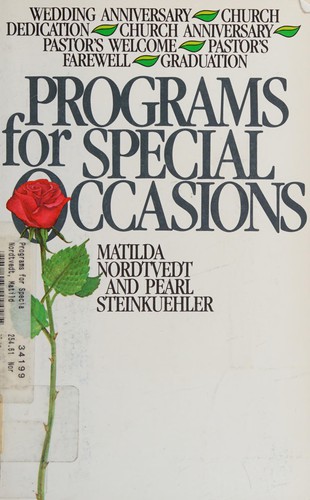 Cover for Programs for Special Occasions