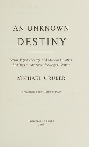 Cover for An unknown destiny