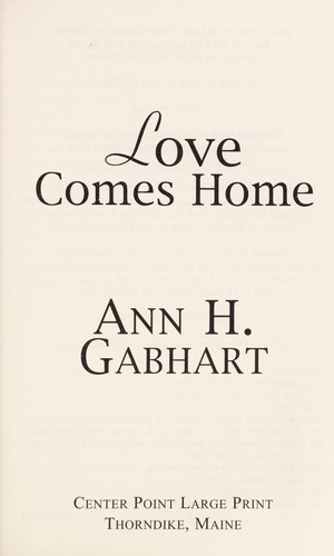Cover for Love comes home