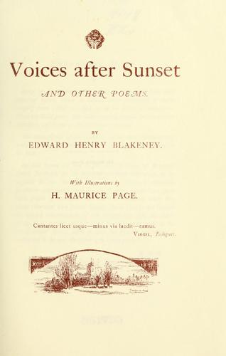 Cover for Voices after sunset