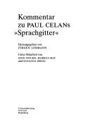 Cover for Kommentar zu Paul Celans "Sprachgitter"