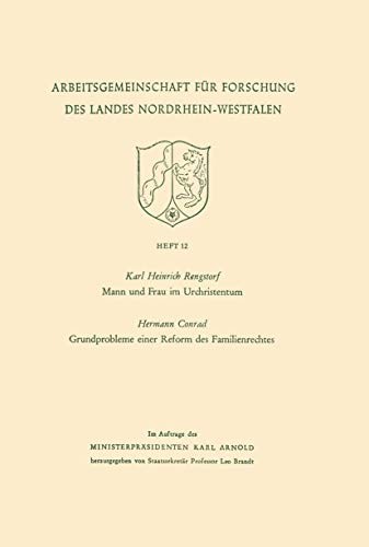 Cover for Mann Und Frau Im Urchristentum. Gundprobleme Einer Reform Des Familienrechtes