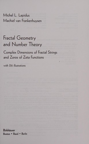 Cover for Fractal geometry and number theory