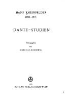 Cover for Dante-Studien