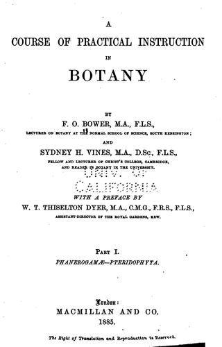 Cover for A Text-book of Botany for Secondary Schools