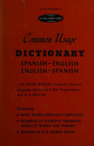 Cover for Common usage dictionary