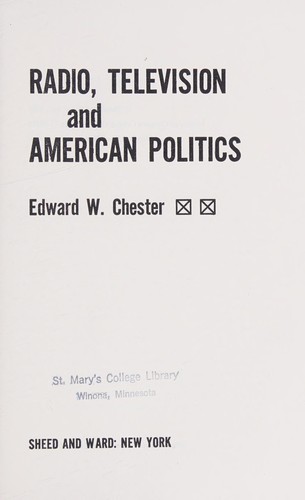 Cover for Radio, television, and American politics