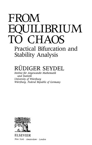 Cover for From equilibrium to chaos