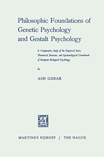 Cover for Philosophic Foundations of Genetic Psychology and Gestalt Psychology