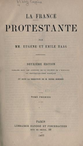 Cover for France protestante