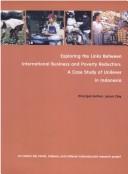 Cover for Exploring the Links between International Business and Poverty Reduction