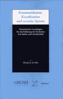 Cover for Kommunikation, Koordination und soziales System