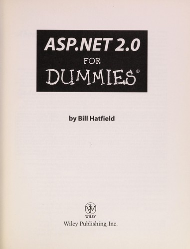 Cover for ASP.NET 2.0 for dummies