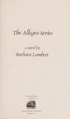 Cover for The Allegra series