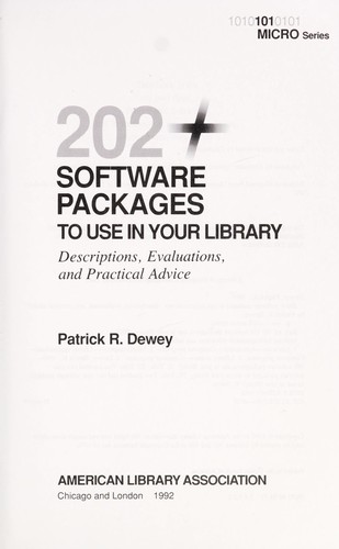 Cover for 202 plus software packages to use in your library