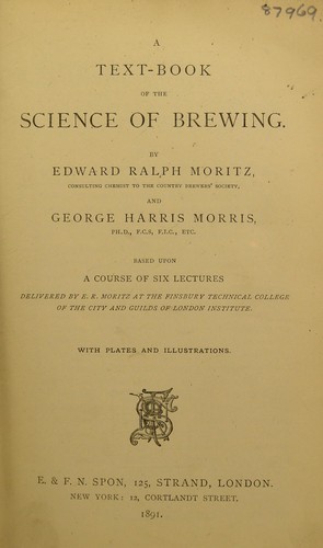 Cover for A text-book of the science of brewing