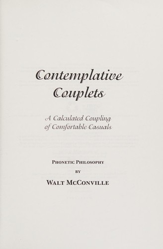 Cover for Contemplative couplets