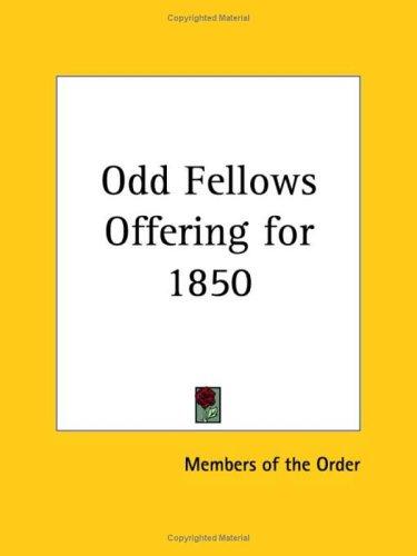 Cover for Odd Fellows Offering for 1850