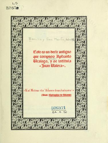 Cover for Este es un decir antiguo
