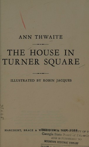 Cover for The house in Turner Square.