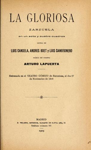 Cover for La gloriosa
