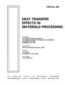 Cover for Heat transfer effects in materials processing