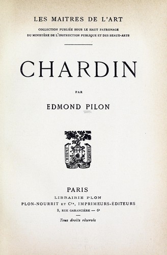 Cover for Chardin
