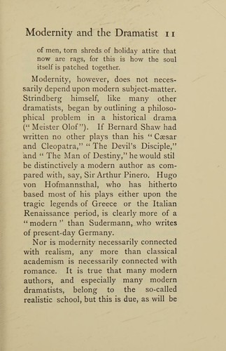 Cover for Modern dramatists