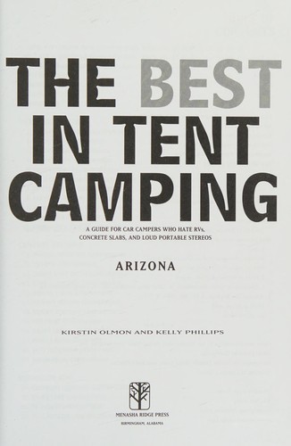 Cover for The best in tent camping