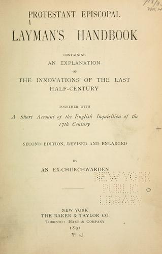Cover for Protestant Episcopal layman's handbook