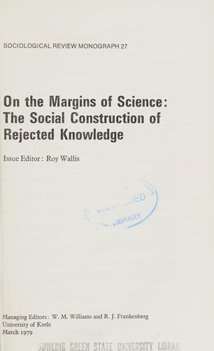 Cover for On the margins of science