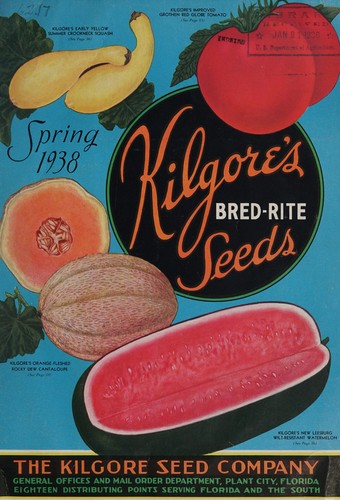 Cover for Kilgore's Bred-Rite seeds, spring 1938