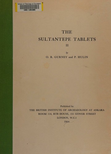 Cover for The Sultantepe tablets