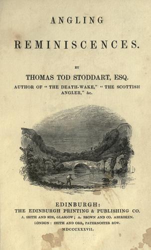 Cover for Angling reminiscences.