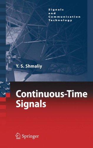 Cover for Continuous-Time Signals (Signals and Communication Technology)