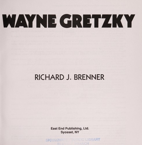 Cover for Wayne Gretzky