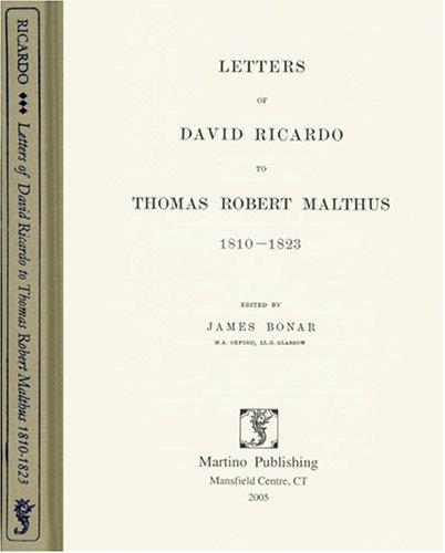 Cover for Letters of David Ricardo to Thomas Robert Malthus, 1810-1823