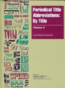 Cover for Periodical Title Abbreviations