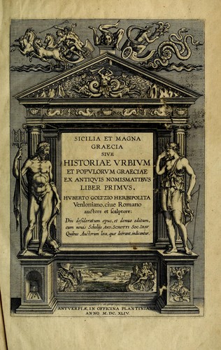 Cover for Sicilia et Magna Graecia, sive, Historiae vrbivm et popvlorvm Graeciae ex antiqvis nomismatibvs liber primus[-secundus]
