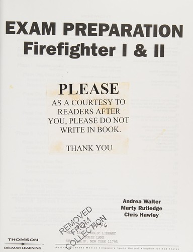 Cover for Exam preparation firefighter I & II