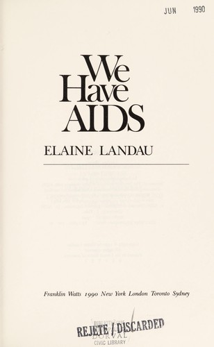Cover for We have AIDS