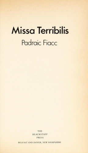 Cover for Missa terribilis